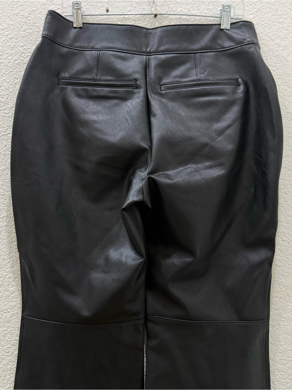 SPANX 20457Q Leather Like Flare Luxe Black Pull On Pants Size 1X Petite NWT - Picture 6 of 16